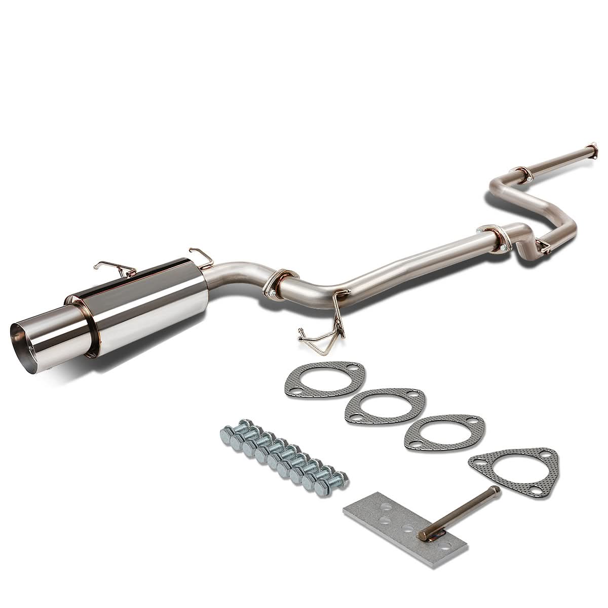 90-93 Acura Integra GS/RS 2 Door Catback Exhaust Single Tip Stainless Steel - Image 3