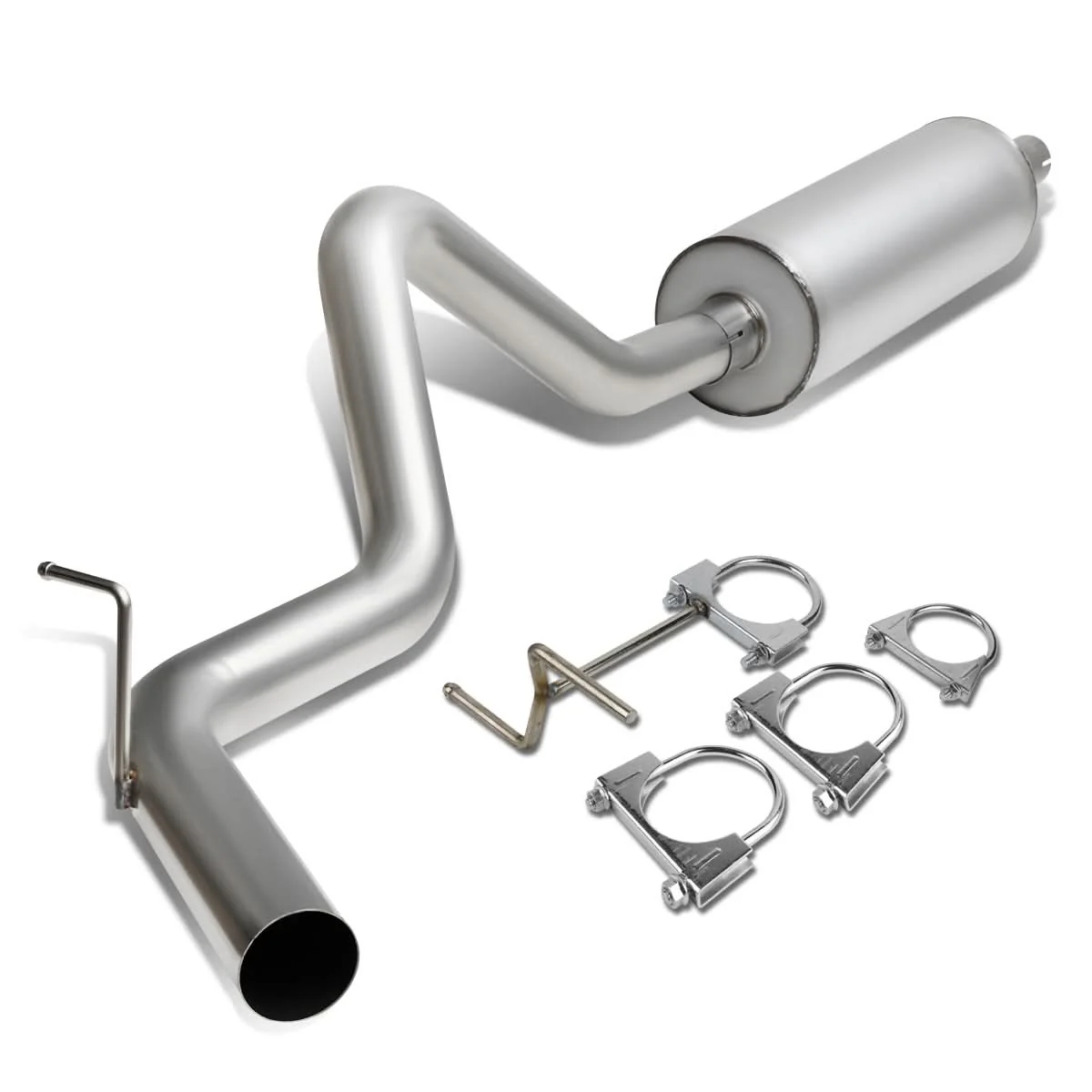 94-97 Dodge Ram 1500 Catback Exhaust Single Tip Stainless Steel - Image 2