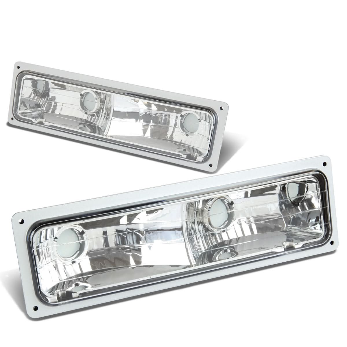 94-98 Chevrolet C10 Chrome Bumper Lights 2PC - Image 2