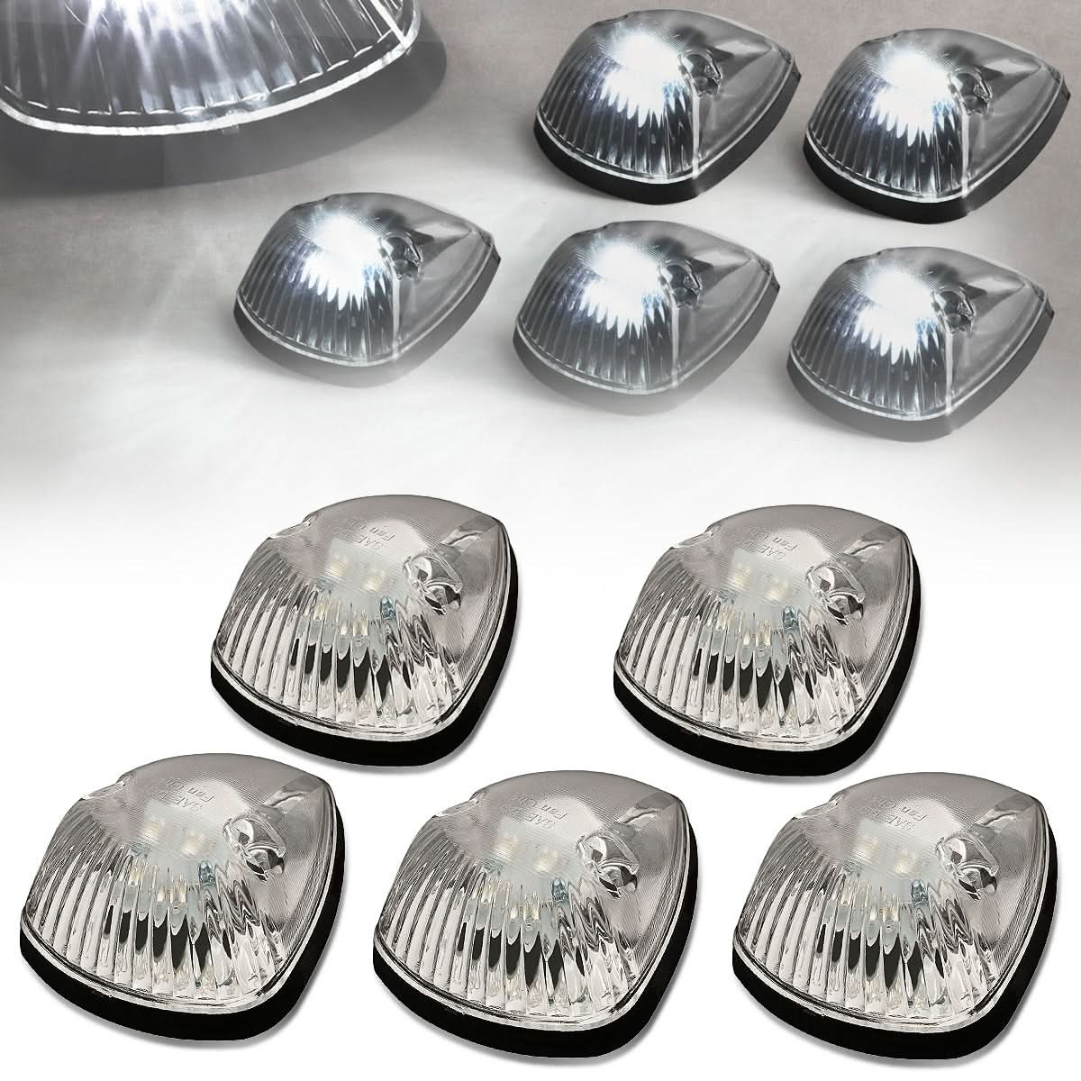 94-98 Dodge Ram 2500/3500 Chrome Housing White LED Cab Light - Image 2