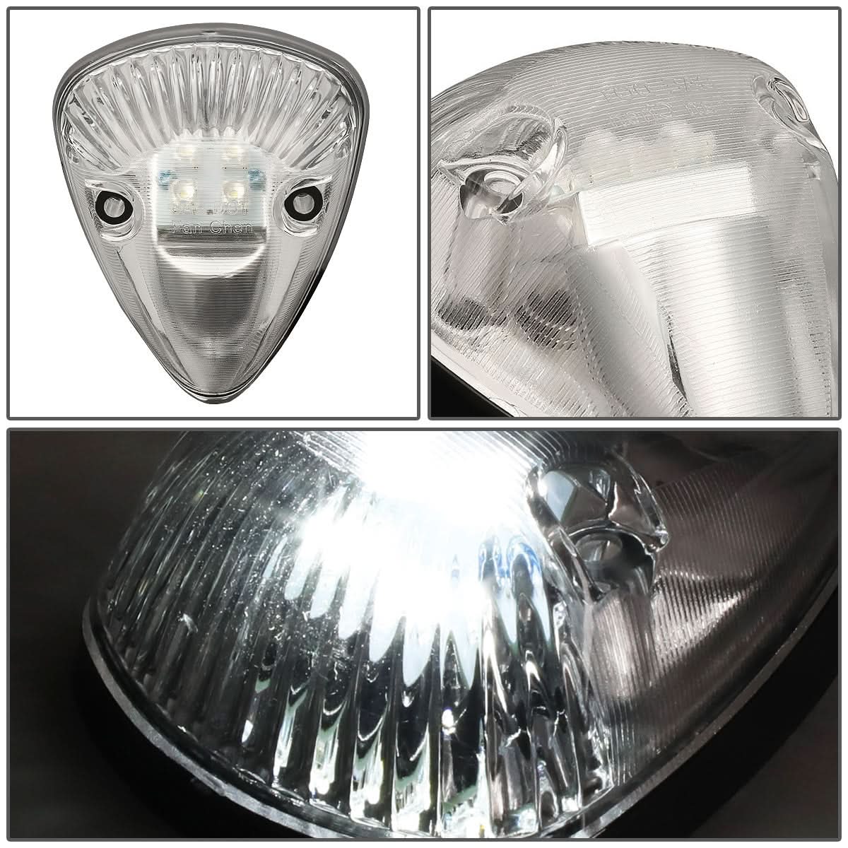 94-98 Dodge Ram 2500/3500 Chrome Housing White LED Cab Light - Image 3