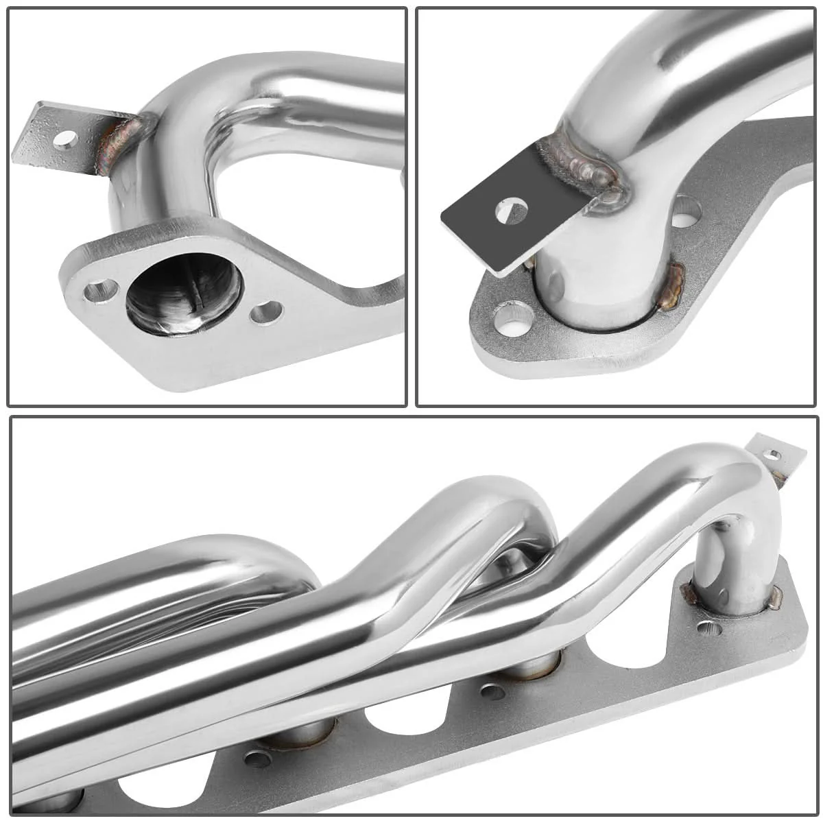 96-02 Dodge Ram 2500/3500 8.0L V10 Shorty Headers Stainless Steel - Image 5