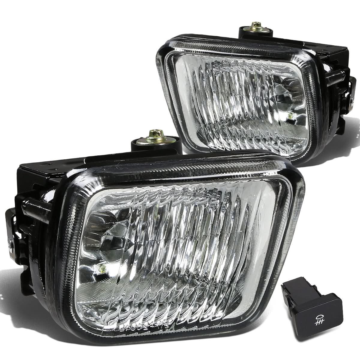 96-98 Honda Civic Fog Lights w/ Switch & H3 Bulb - Clear - Image 2