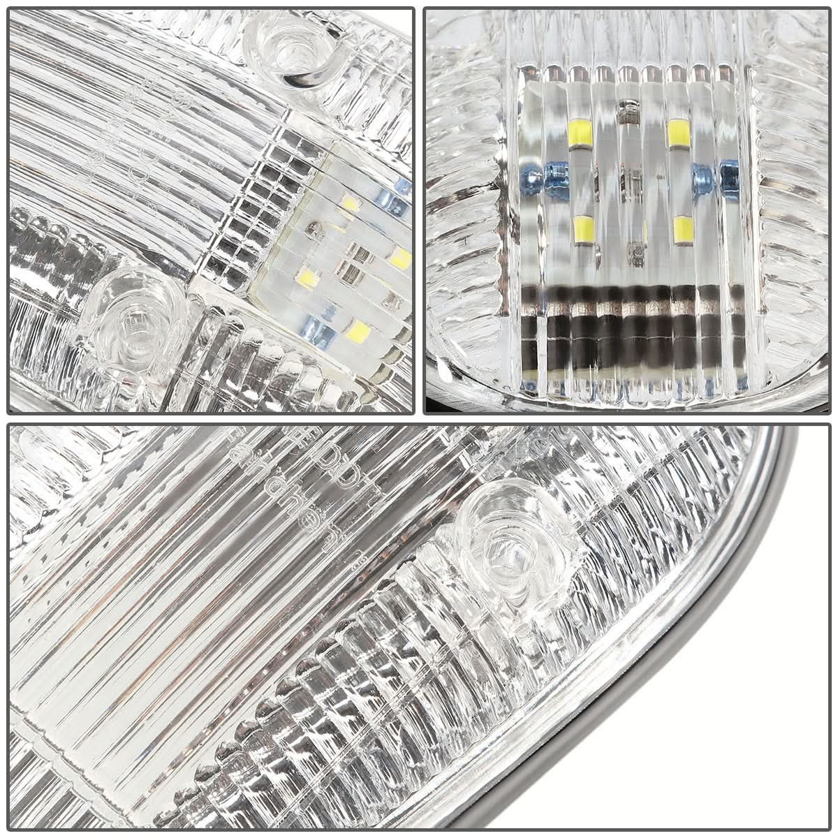 99-02 Dodge Ram 2500/3500 Chrome Housing White LED Cab Light - Image 4