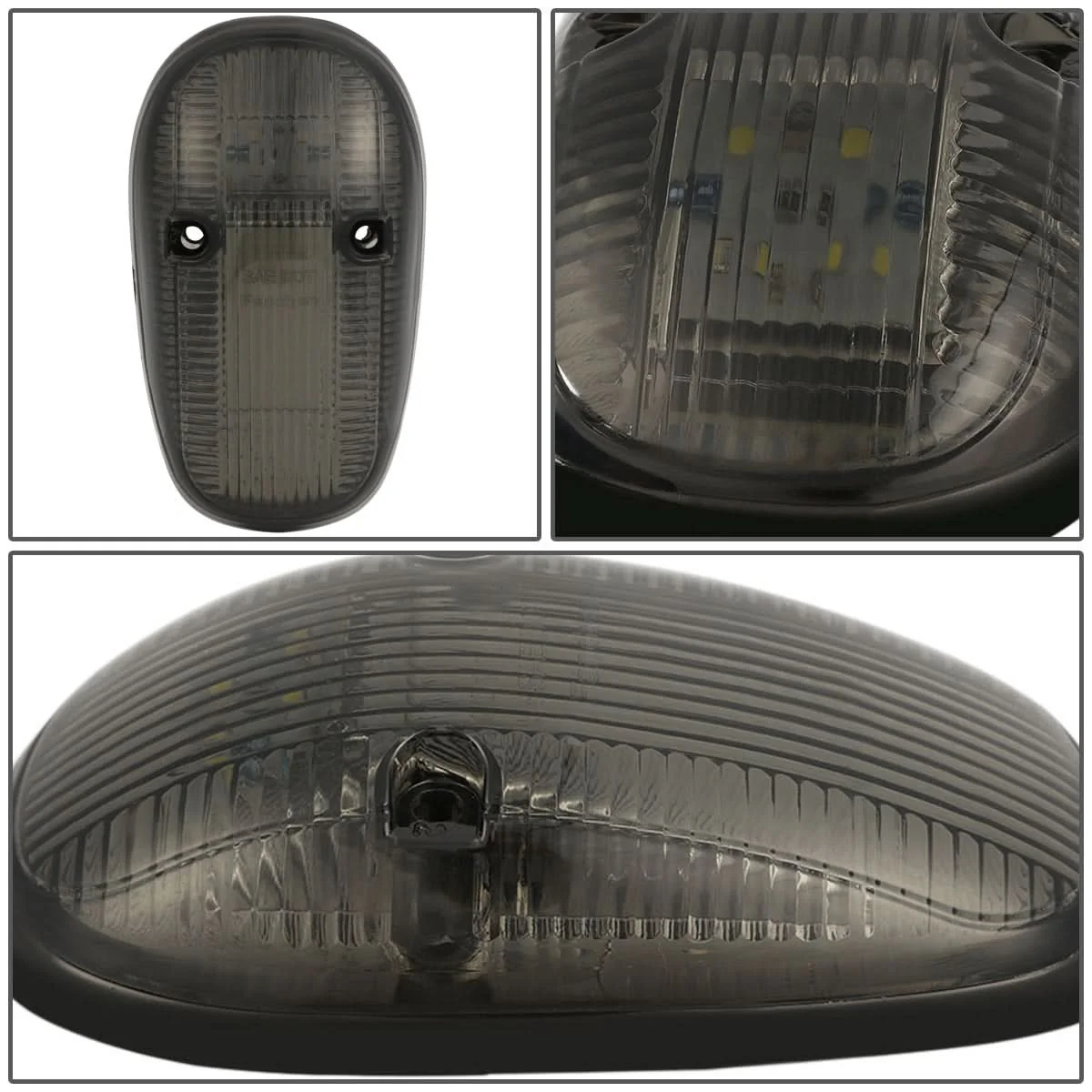 99-02 Dodge Ram 2500/3500 Smoke Housing Blue LED Cab Light - Image 4