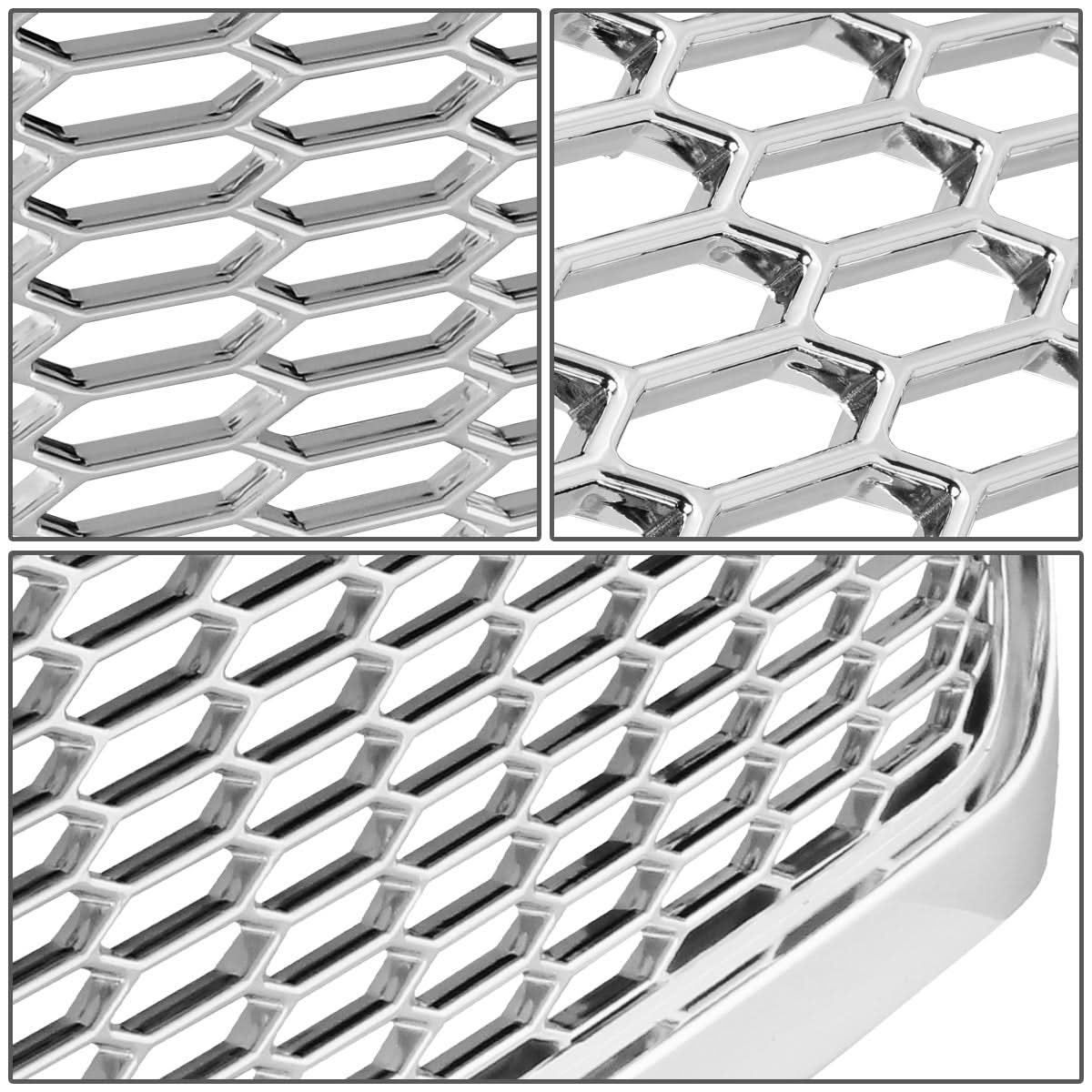 99-04 Ford F-250 F-350 F-450 F-550 Honeycomb Mesh Chrome Grille - Image 3