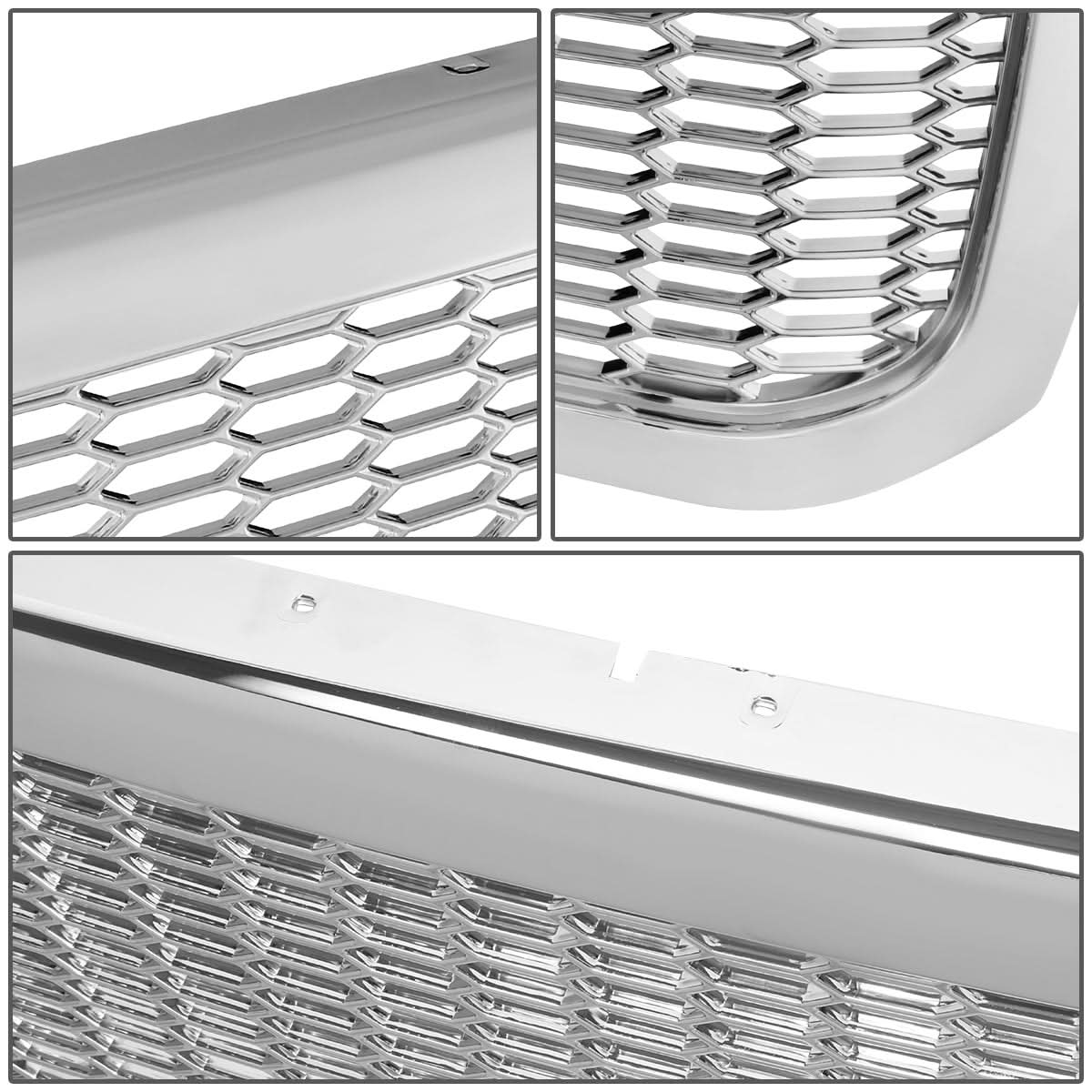99-04 Ford F-250 F-350 F-450 F-550 Honeycomb Mesh Chrome Grille - Image 7