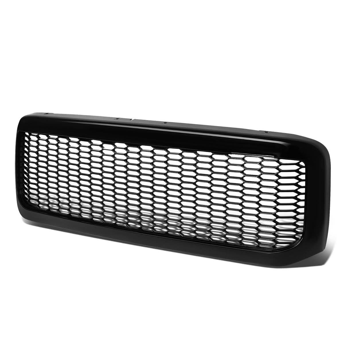 99-04 Ford F-250 F-350 F-450 F-550 Honeycomb Mesh Front Grille - Black - Image 2