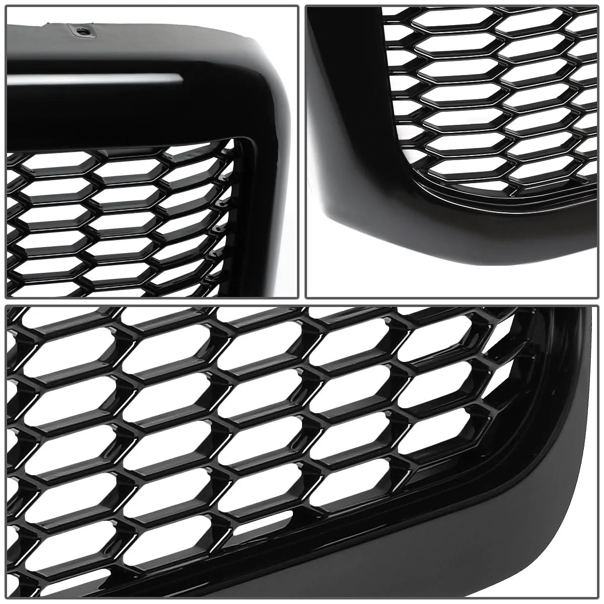 99-04 Ford F-250 F-350 F-450 F-550 Honeycomb Mesh Front Grille - Black - Image 3