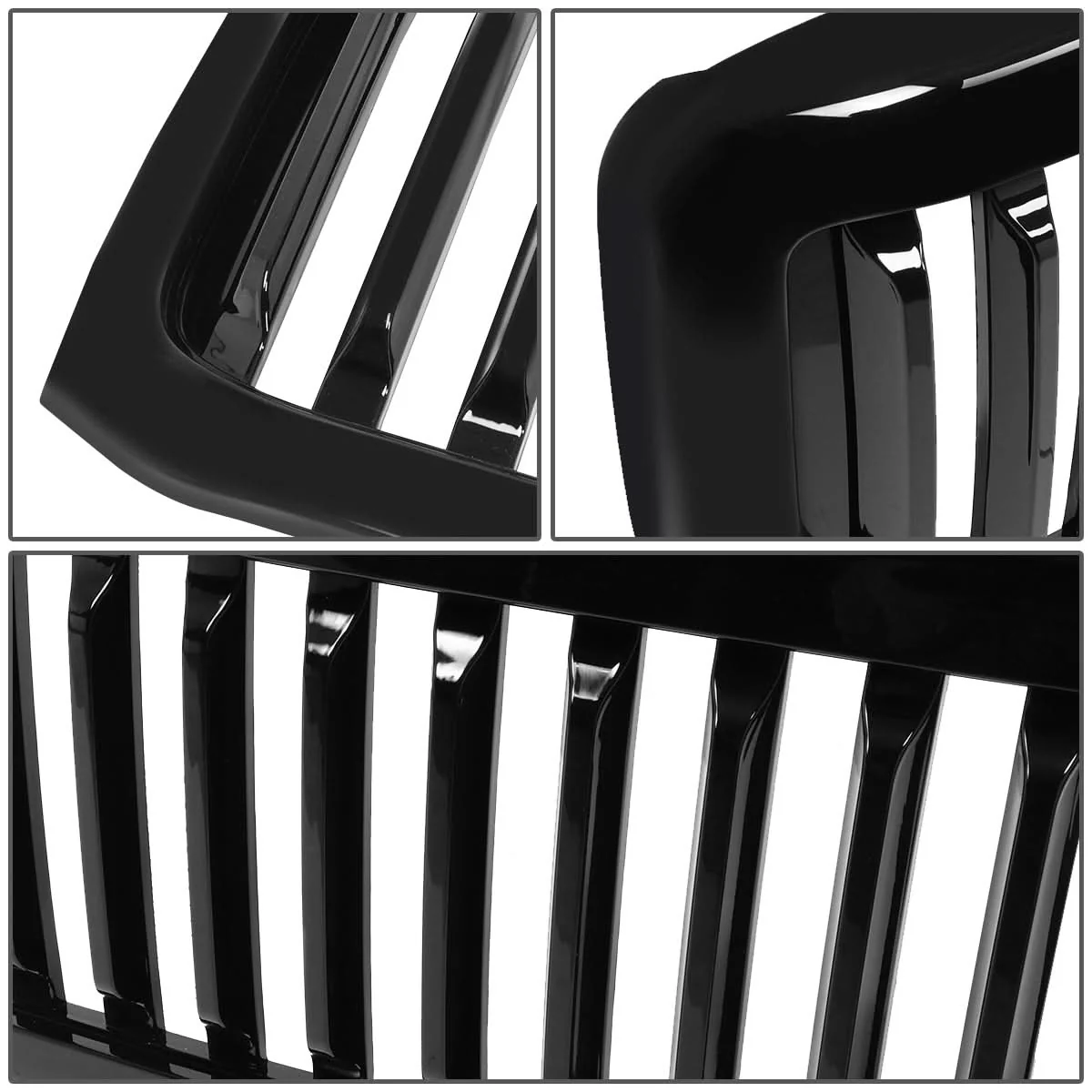 99-04 Ford F-250 F-350 F-450 F-550 Vertical Fence Style Grille - Black - Image 3