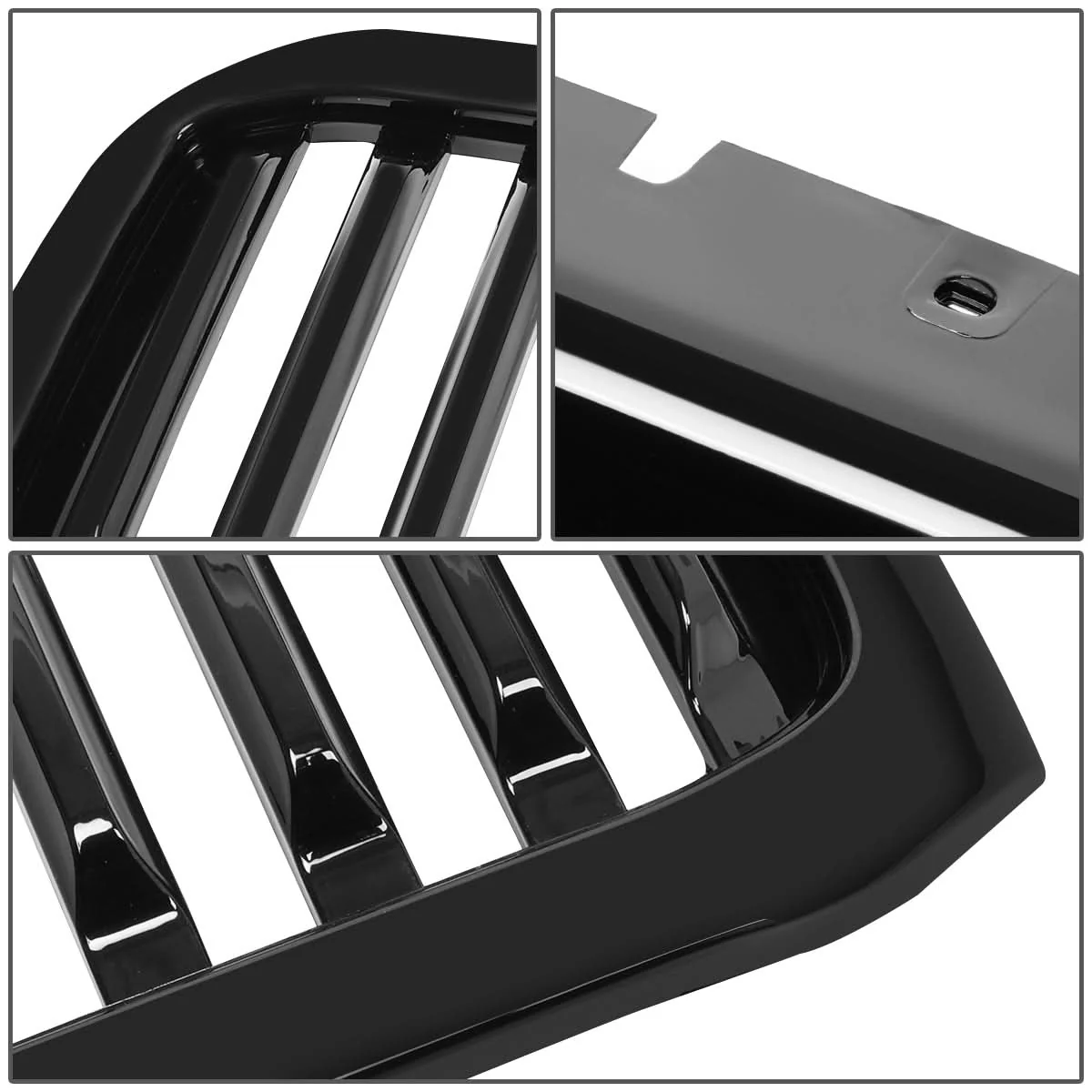 99-04 Ford F-250 F-350 F-450 F-550 Vertical Fence Style Grille - Black - Image 4