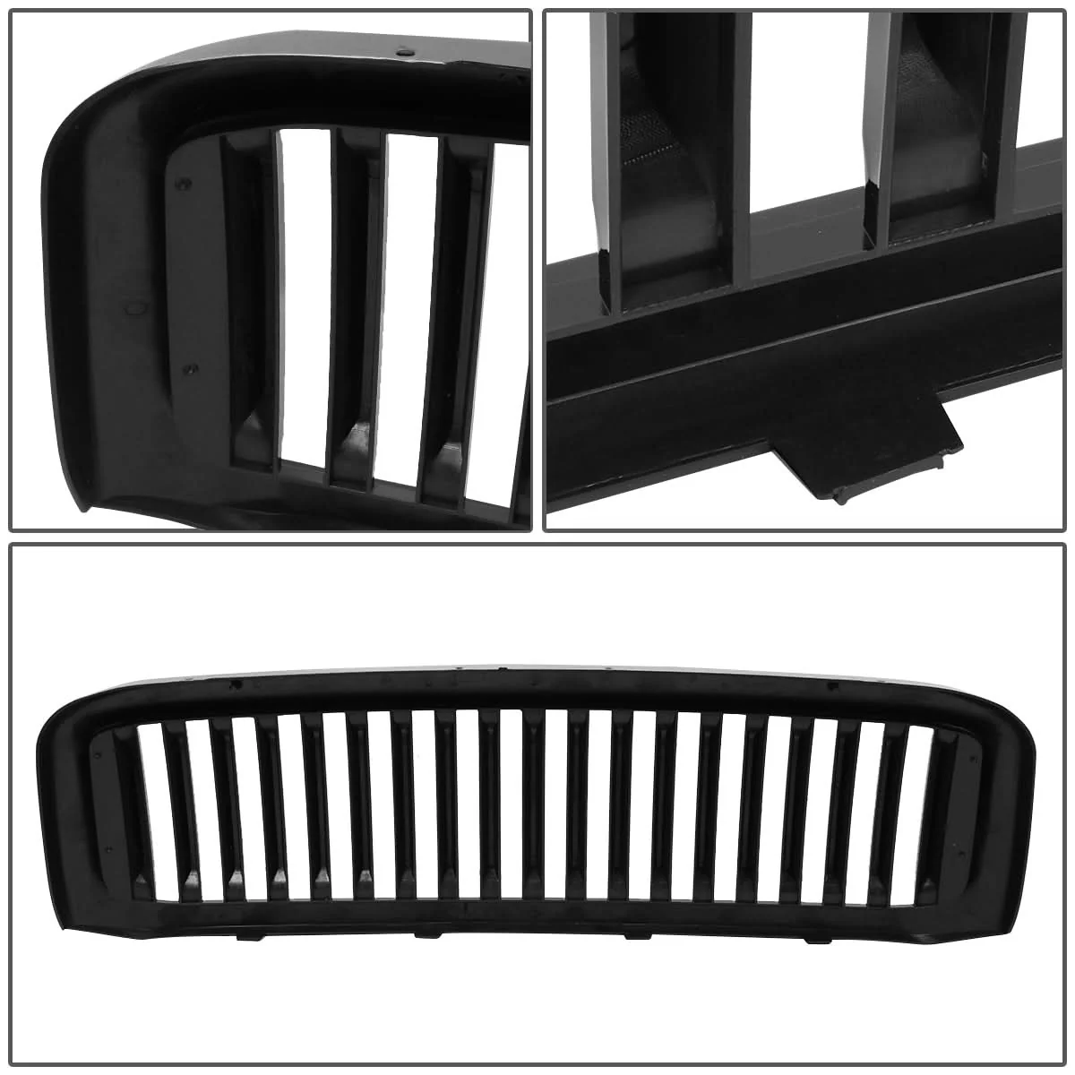 99-04 Ford F-250 F-350 F-450 F-550 Vertical Fence Style Grille - Black - Image 5