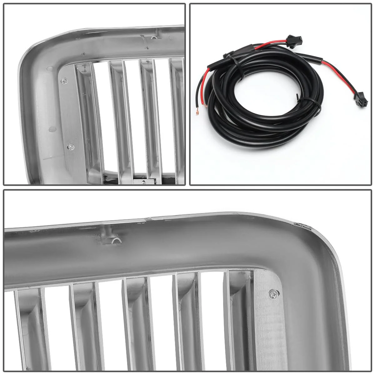 99-04 Ford F-250 F-350 F-450 F-550 Vertical Fence Style LED DRL Grille - Image 8