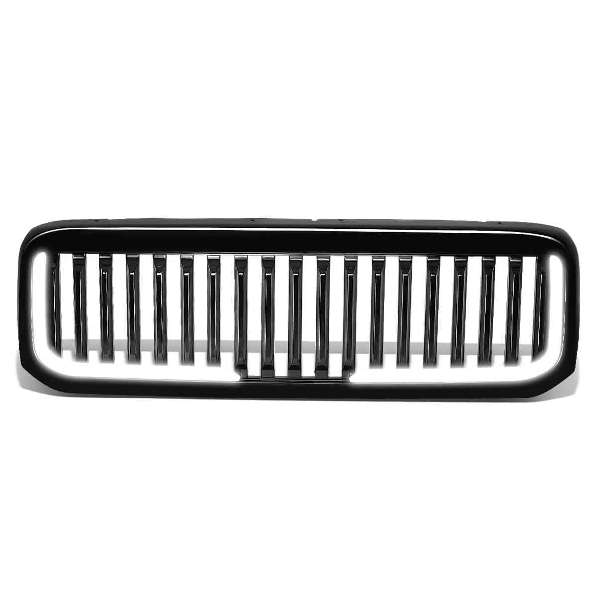 99-04 Ford F-250 F-350 F-450 F-550 Vertical Fence Style LED DRL Grille - Image 3