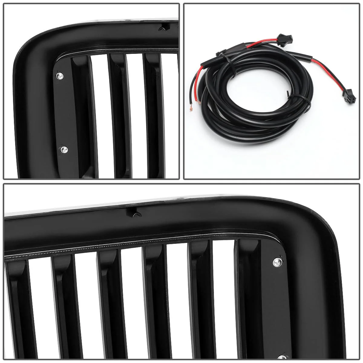 99-04 Ford F-250 F-350 F-450 F-550 Vertical Fence Style LED DRL Grille - Image 8