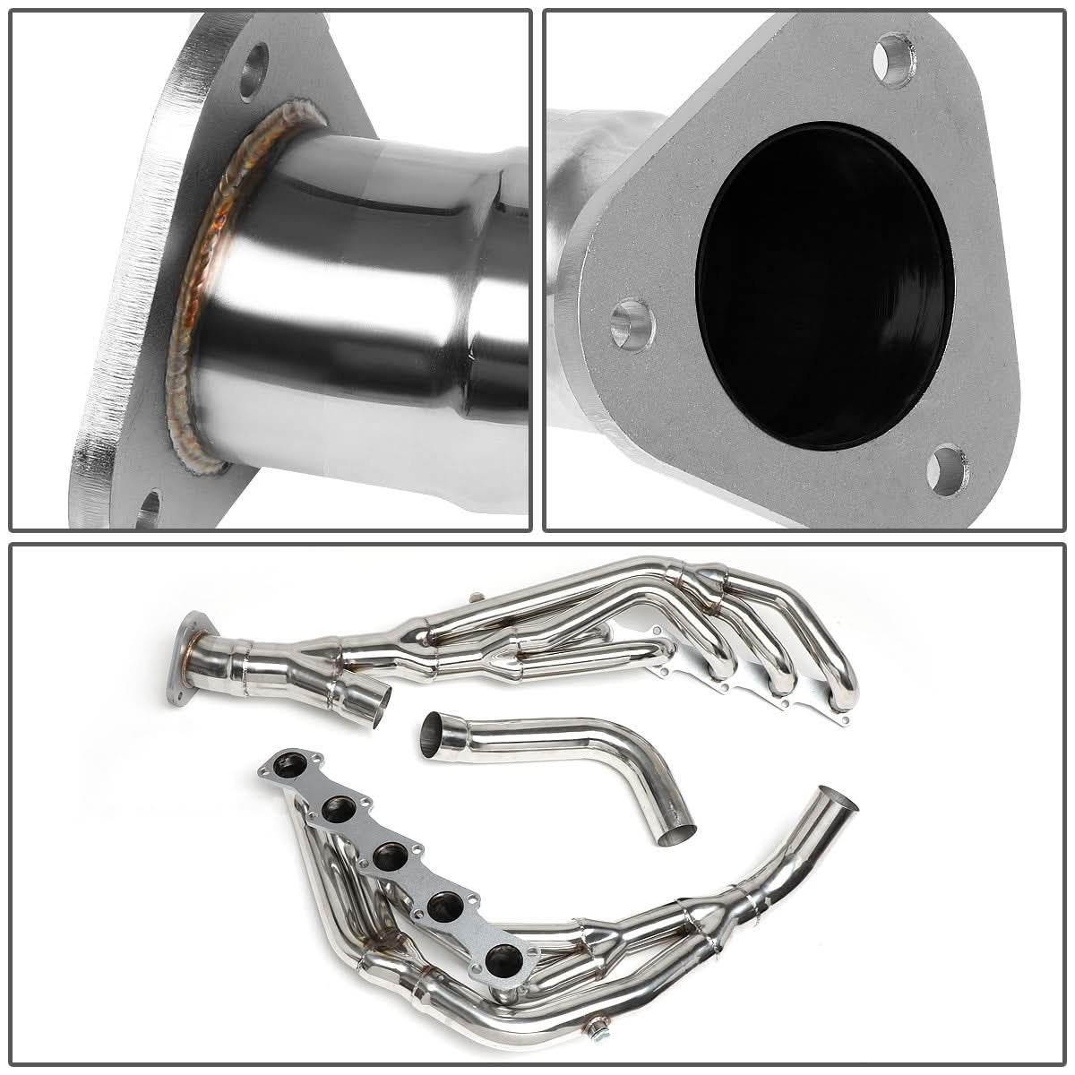 99-04 Ford F-250 SD F-350 SD 6.8L V10 Long Tube Header Stainless Steel - Image 6