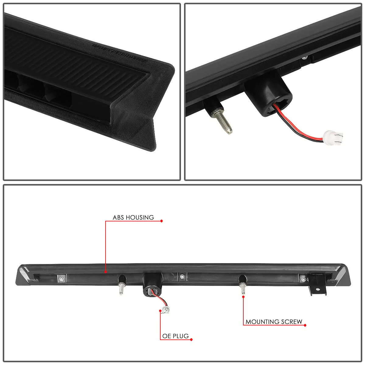 99-04 Ford Mustang 3rd Brake Light LED Black Smoke - Image 4