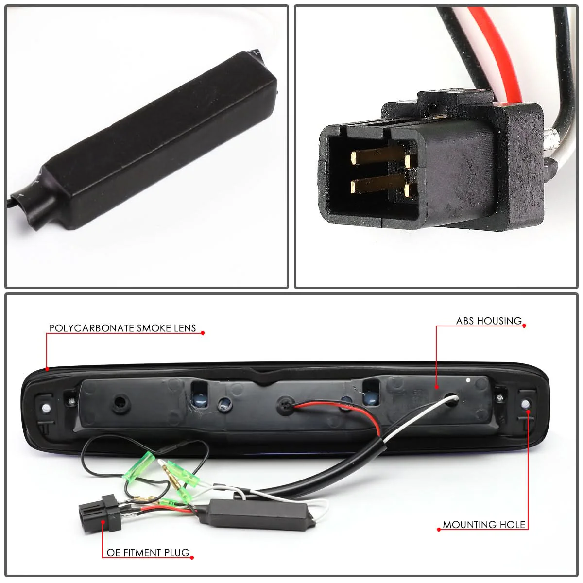 99-07 Chevy Silverado GMC Sierra 3D LED Third Brake Light Black Smoke - Image 5