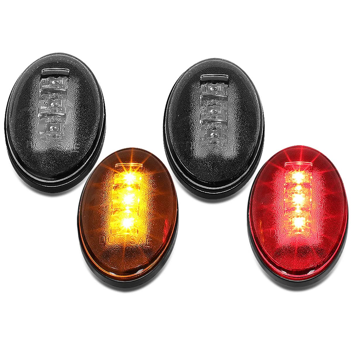 99-10 Ford F-250SD F-350SD F-450SD Dually Fender Lights 4pc Smoke - Image 2
