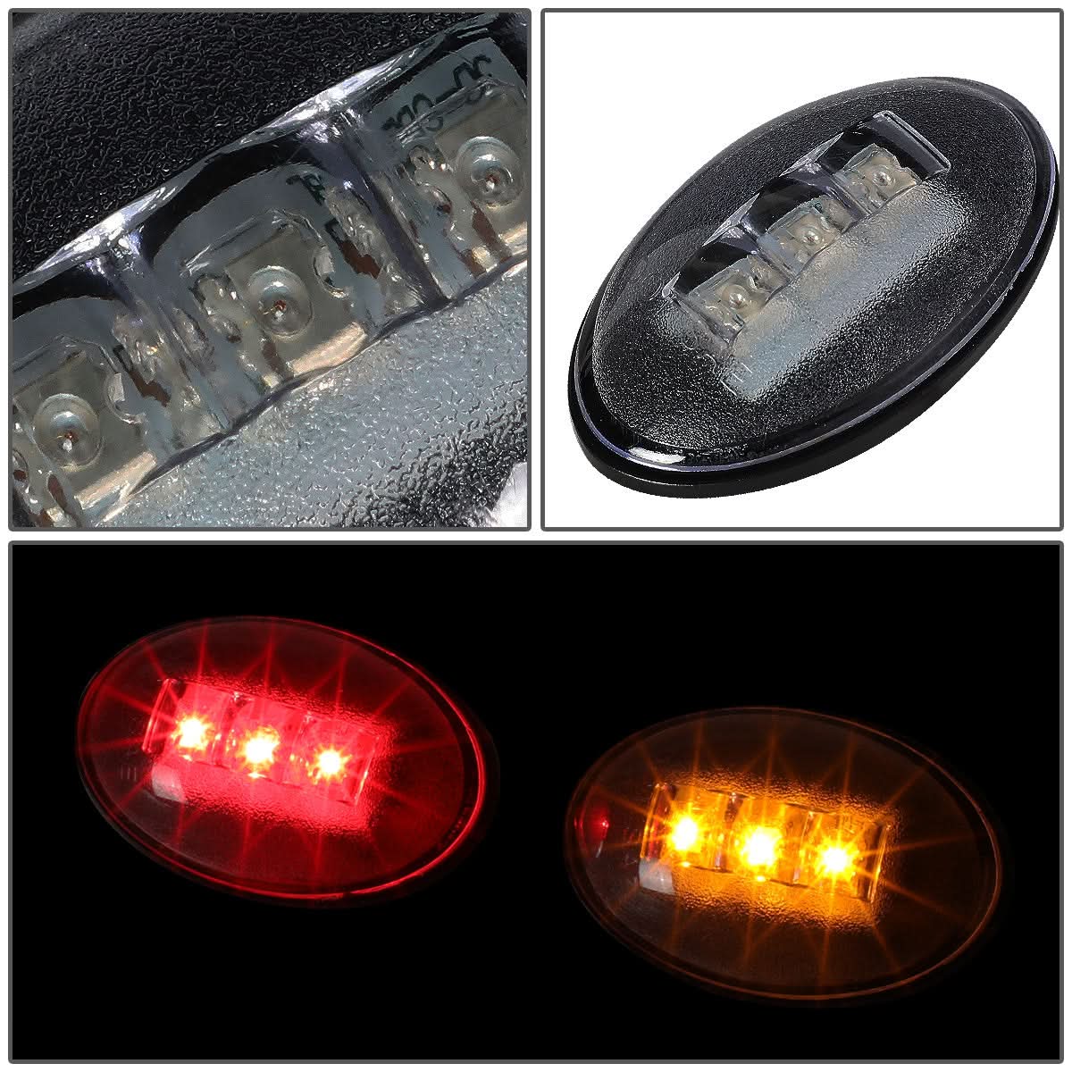 99-10 Ford F-250SD F-350SD F-450SD Dually Fender Lights 4pc Smoke - Image 5