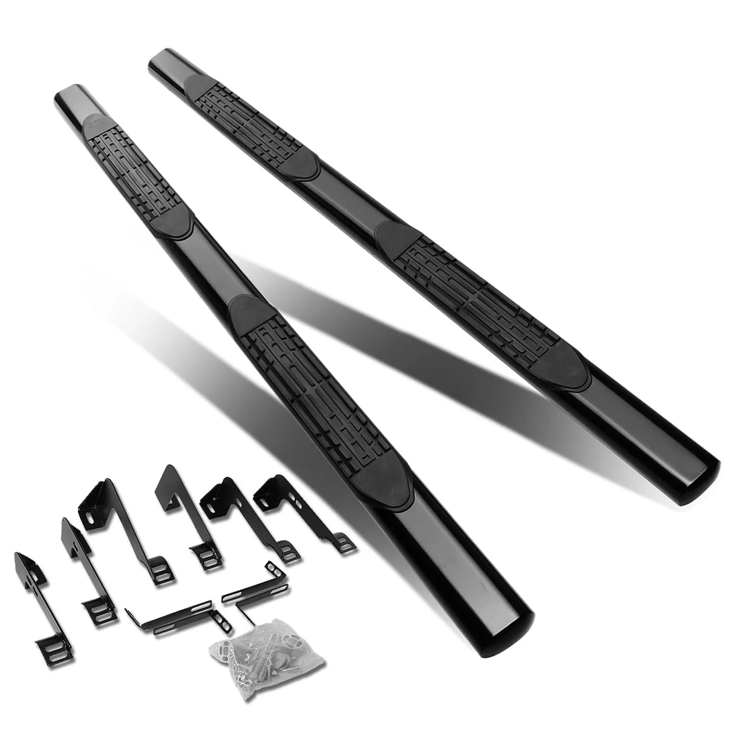 99-14 Chevrolet Silverado GMC Sierra 4" Oval Nerf Bars - Black - Image 2