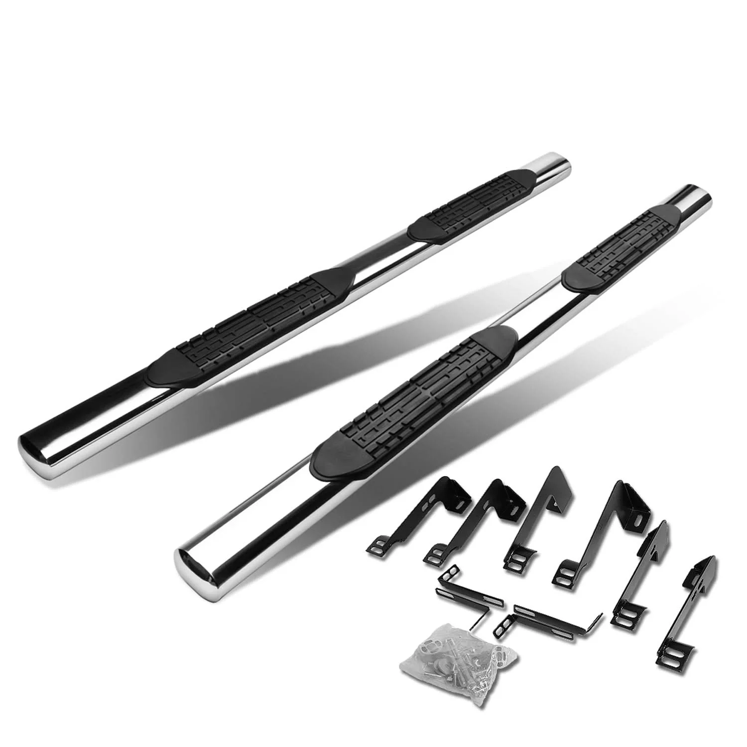 99-14 Chevrolet Silverado / GMC Sierra 4" Oval Nerf Bars - Silver - Image 3