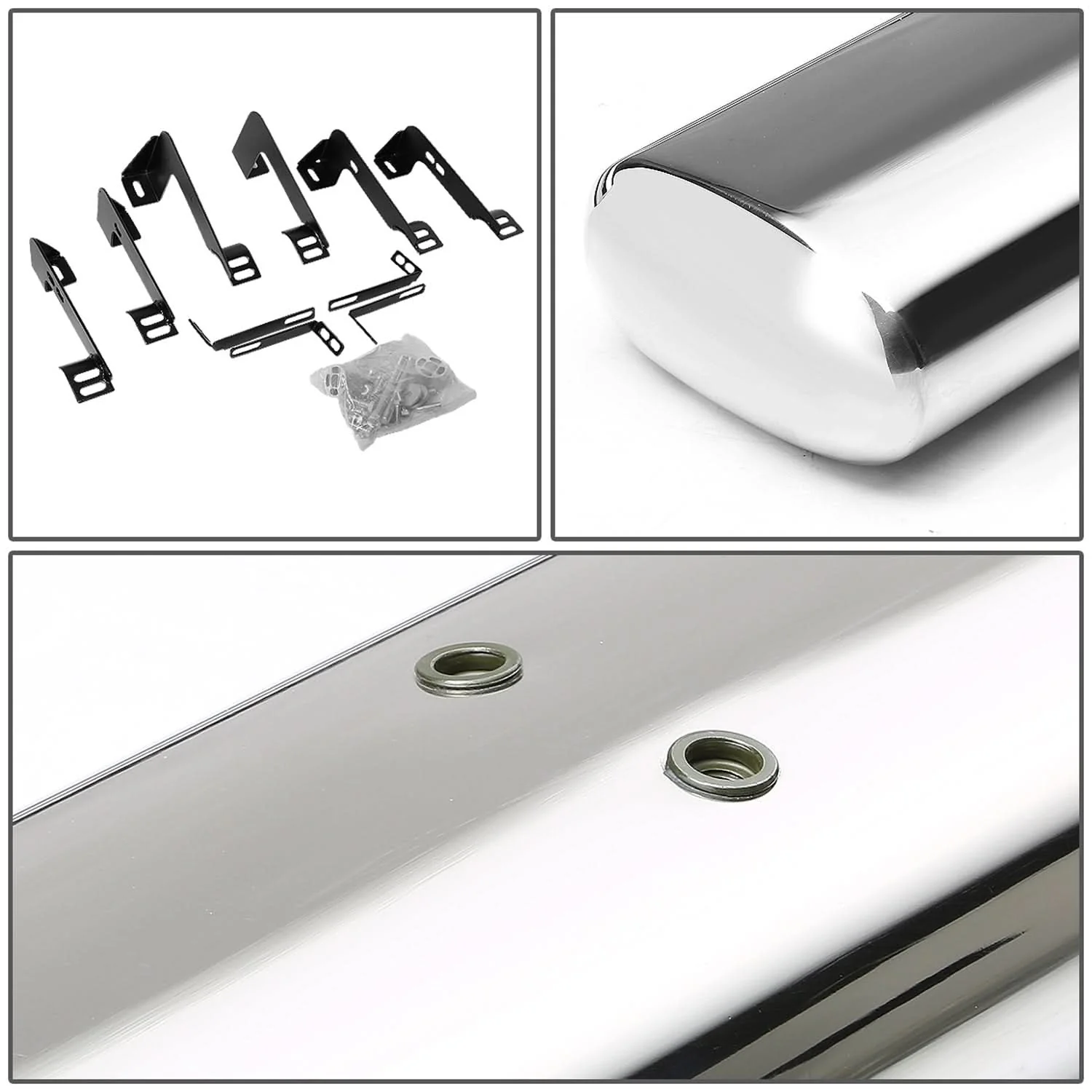 99-14 Chevrolet Silverado / GMC Sierra 4" Oval Nerf Bars - Silver - Image 5