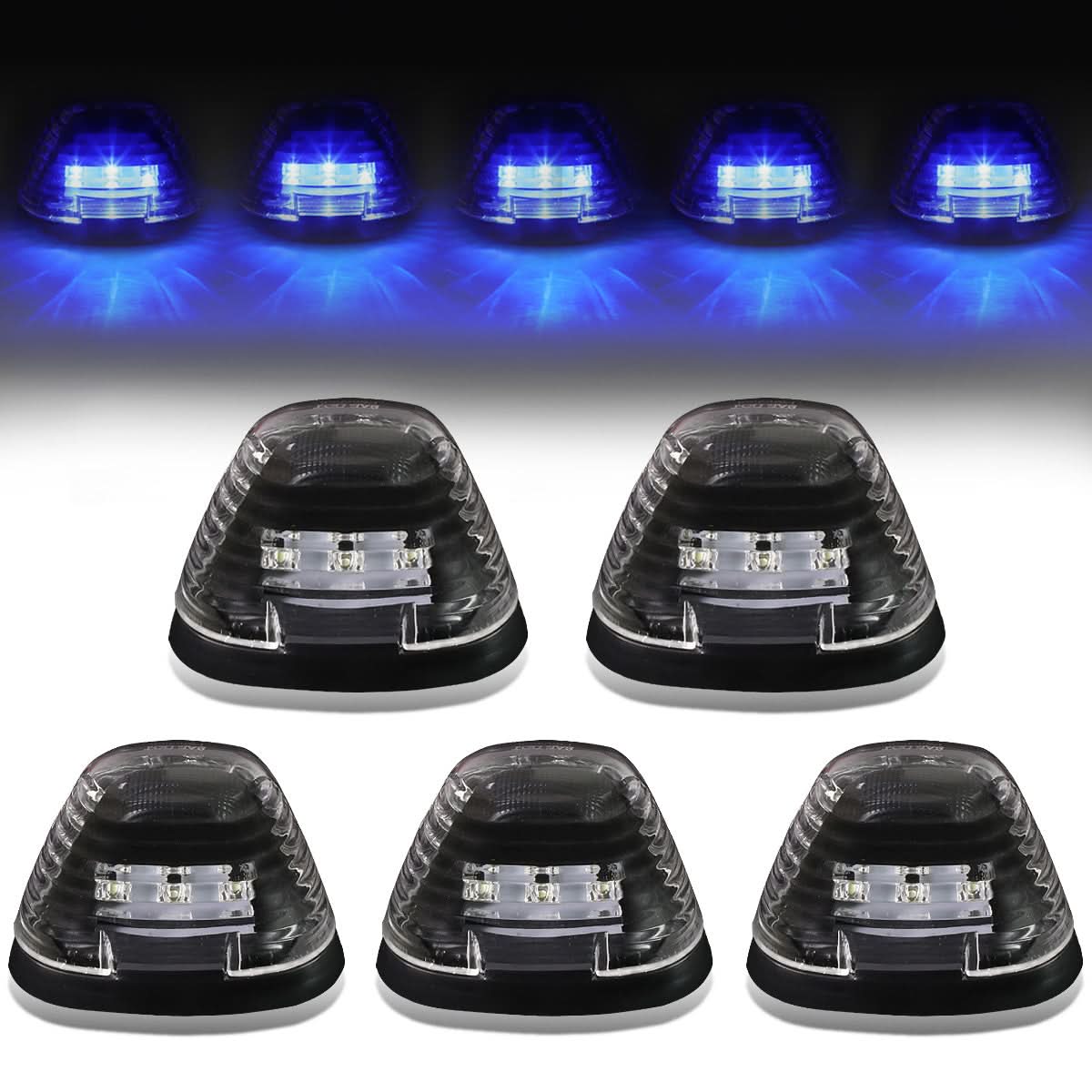 99-15 Ford Super Duty Cab Light - Black Housing Blue LED - Image 2