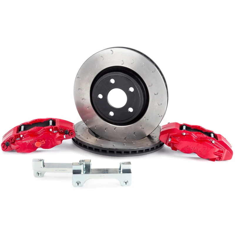 Alcon 2007+ Jeep JK 350x32mm Rotors 4-Piston Red Calipers Front Brake Upgrade Kit - Image 2