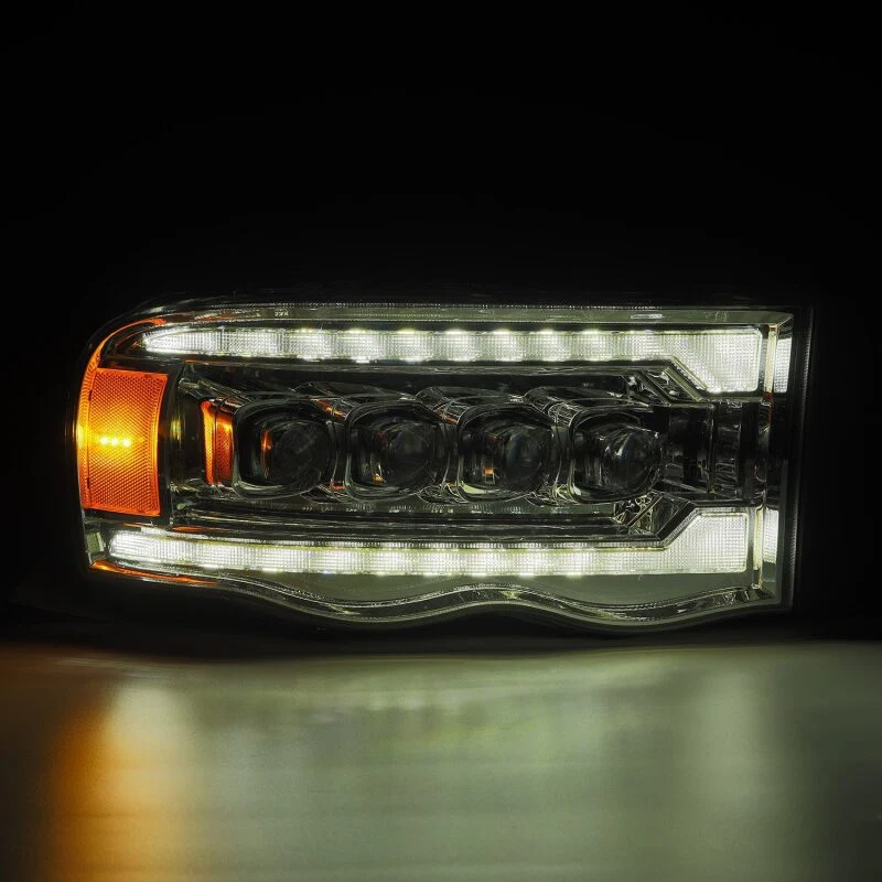 AlphaRex 02-05 Dodge Ram 1500 NOVA LED Proj Headlights Plank Style Chrome w/Activ Light/Seq Signal - Image 7
