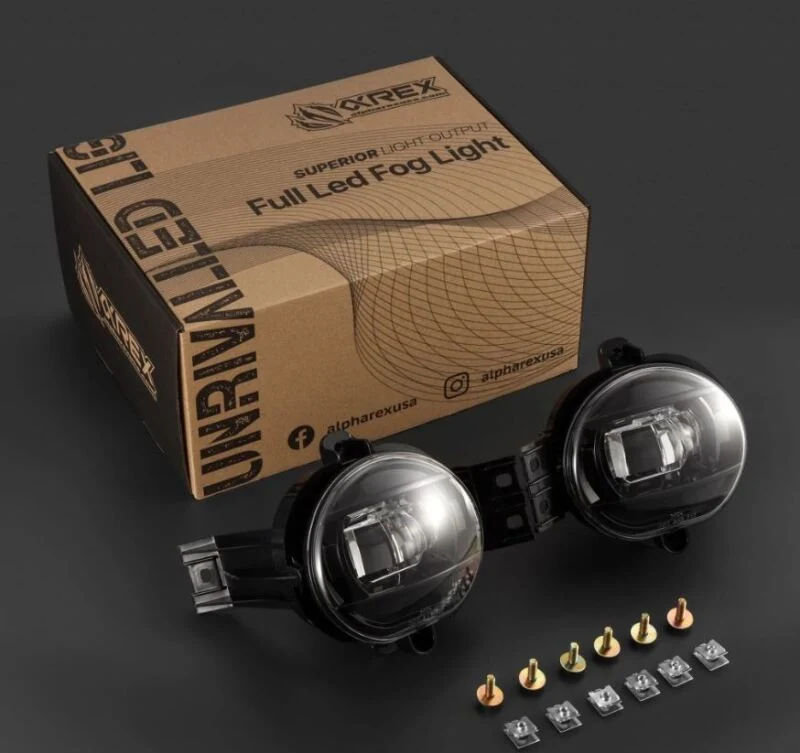 AlphaRex 02-08 Dodge Ram 1500/03-09 Ram 2500/3500 DoubleTap Dual Color LED Proj Fog Lights - Wt/Ambr - Image 3