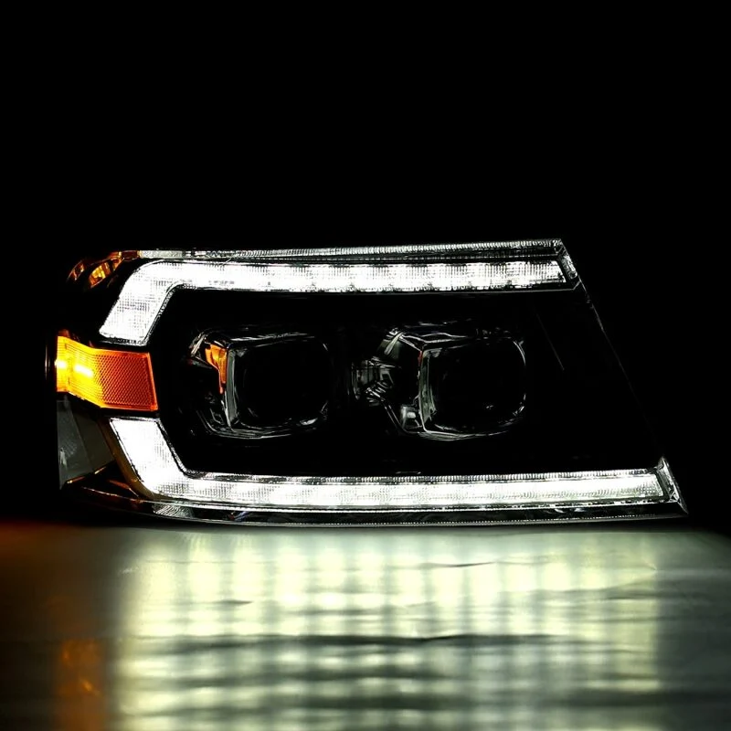AlphaRex 04-08 Ford F150 PRO-Series Projector Headlights Alpha-Black w/ Sequential Signal and DRL - Image 5