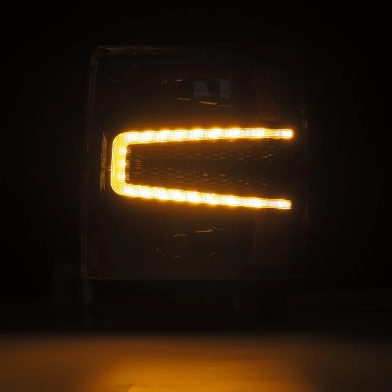 AlphaRex 04-15 Chevy 1500HD LUXX LED Proj Headlights Alpha-Black w/Seq Activation Light / Seq Signal - Image 3
