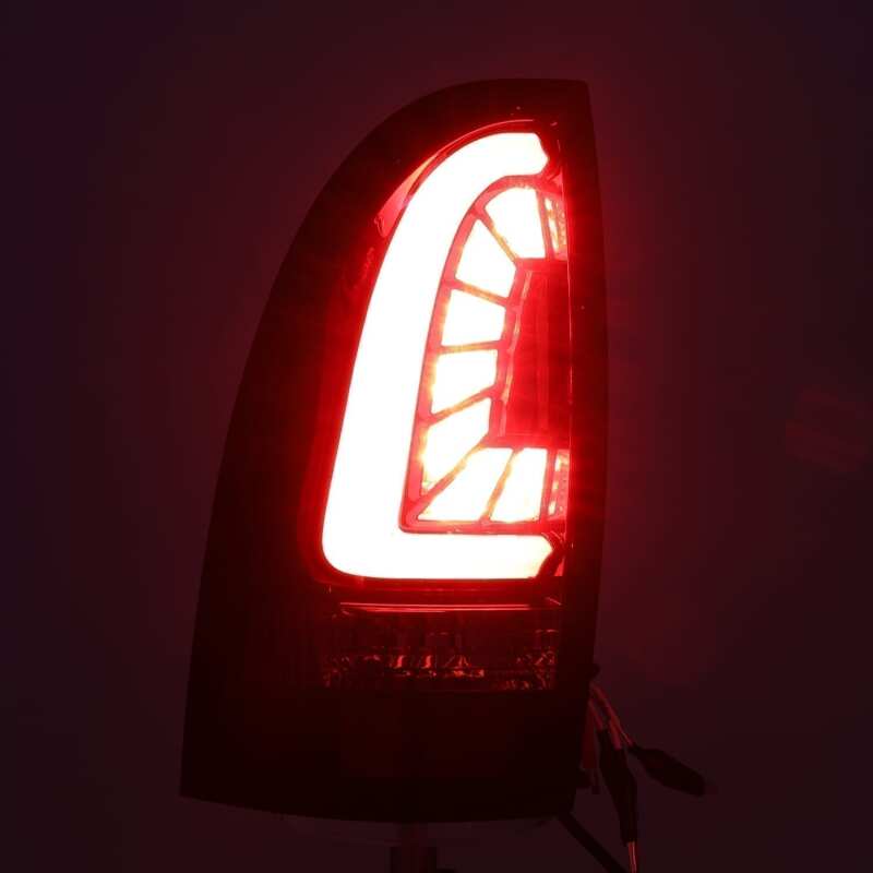 AlphaRex 05-15 Toyota Tacoma PRO-Series LED Tail Lights Jet Black - Image 2