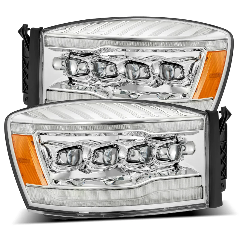 AlphaRex 06-08 Dodge Ram 1500HD NOVA LED Proj Headlights Plank Style Blk w/Seq Signal/DRL/Amber LED - Image 2