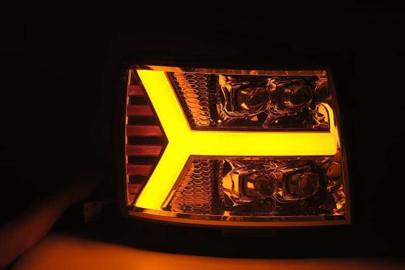 AlphaRex 07-13 Chevy 1500HD NOVA LED Proj Headlights Plank Style Chrm w/Activ Light/Seq Signal - Image 6