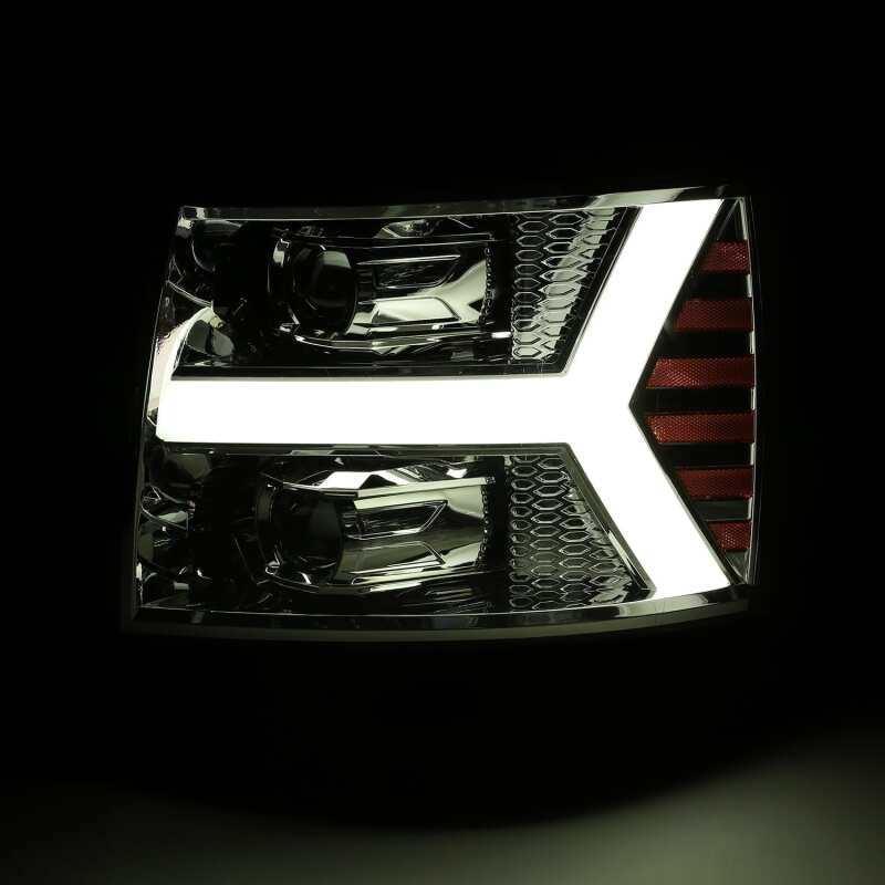 AlphaRex 07-13 Chevy 1500HD PRO-Series Proj Headlights Plank Style Chrome w/Activ Light/Seq Signal - Image 5
