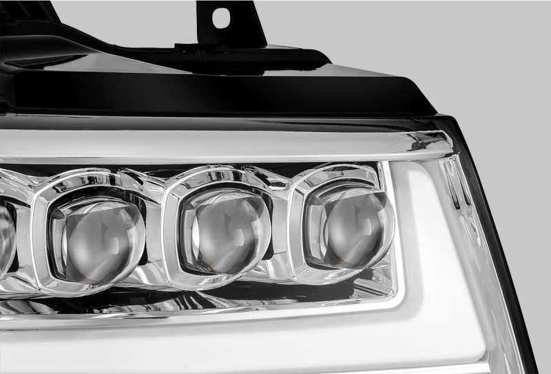 AlphaRex 07-13 Chevy Avalanche NOVA LED Proj Headlights Plank Style Design Chrome w/Activ Light/DRL - Image 6
