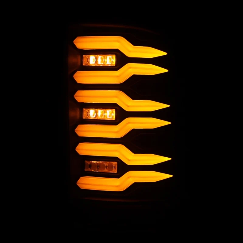 AlphaRex 07-13 GMC Sierra 1500/07-14 2500/3500HD (No Classic/Dually) Luxx-Series LED Tail Lights Blk - Image 2