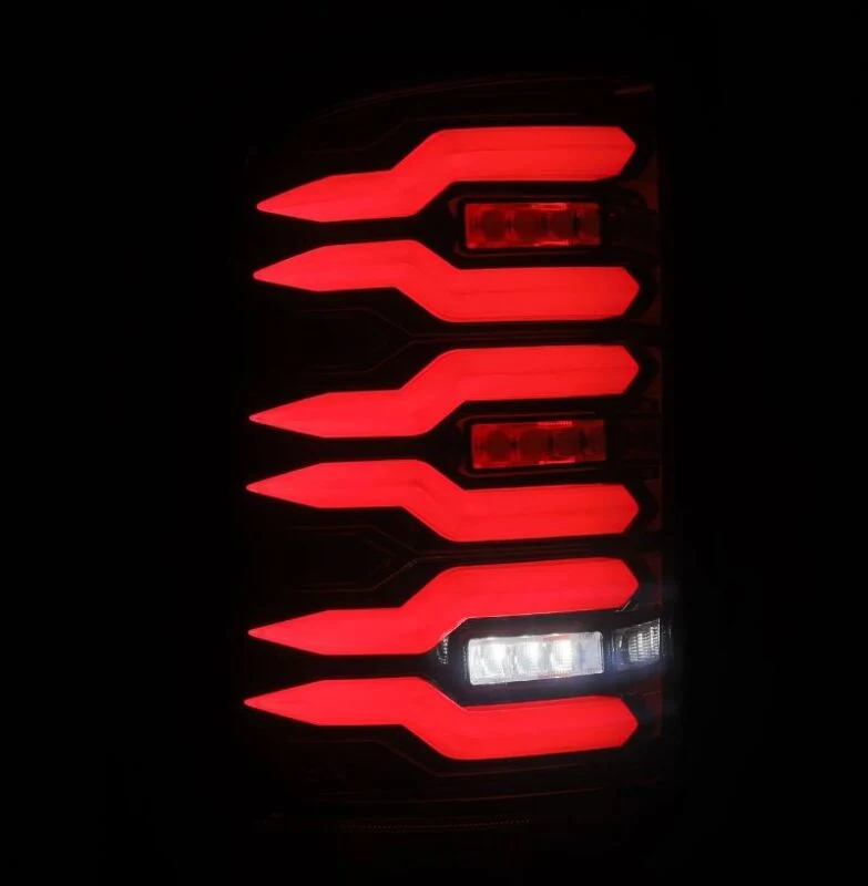 AlphaRex 07-13 GMC Sierra 1500/07-14 2500/3500HD (No Clsc/Dually) Luxx-Series LED Tail Lghts Blk Red - Image 4