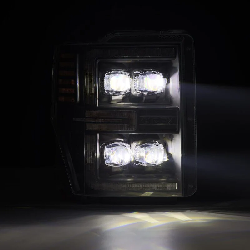 AlphaRex 08-10 Ford F250-550 NOVA-Series LED Projector Headlights Black w/Activ Light/Seq Signal - Image 3