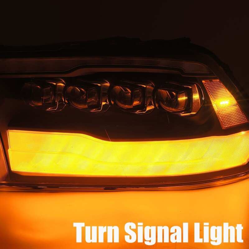 AlphaRex 09-18 Dodge Ram 1500HD NOVA LED Projector Headlights Plank Style Design Gloss Black w/DRL - Image 6