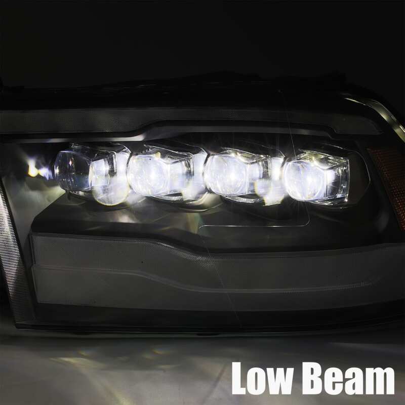 AlphaRex 09-18 Dodge Ram 1500HD NOVA LED Projector Headlights Plank Style Design Gloss Black w/DRL - Image 8