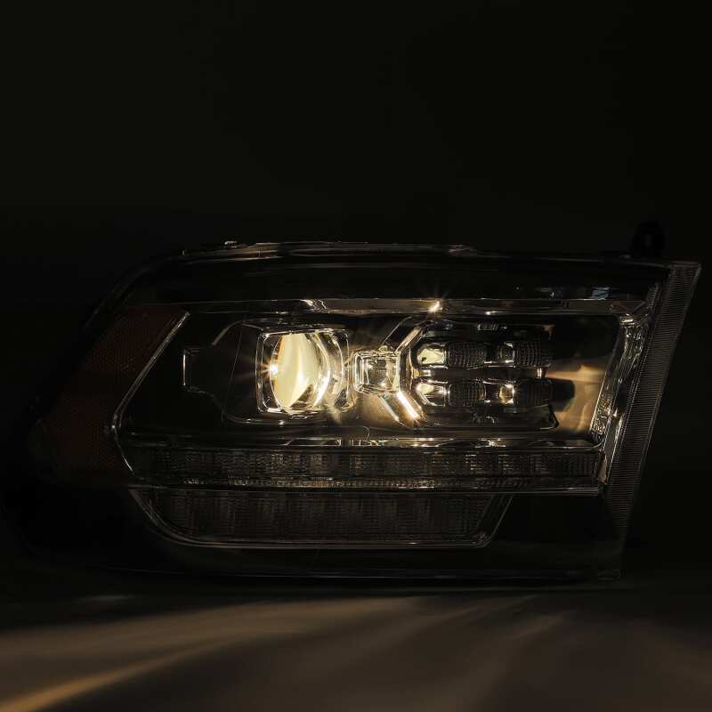 AlphaRex 09-18 Dodge Ram 2500HD LUXX LED Proj Headlights Plank Style Black w/Seq Signal/Smoked DRL - Image 4