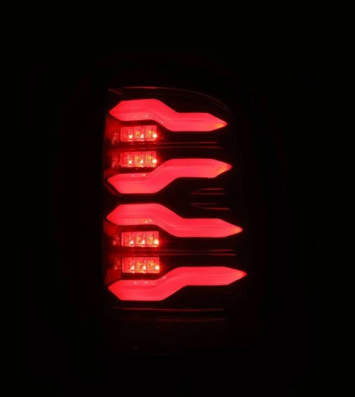 AlphaRex 09-18 Dodge RAM LUXX-Series LED Taillights Black Red w/Actv Light & SS - Image 2