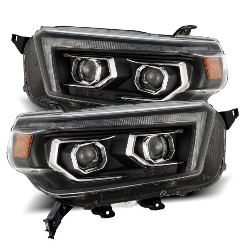 AlphaRex 10-13 Toyota 4Runner LUXX LED Proj Headlights Plank Style Black w/Seq Signal/DRL - Image 7