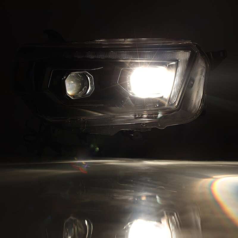 AlphaRex 10-13 Toyota 4Runner PRO-Series Proj Headlights Plank Style Alpha Blk w/Seq Signal/DRL - Image 3