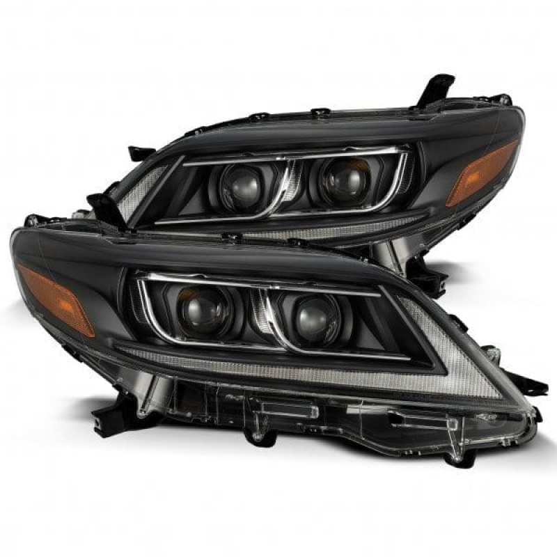 AlphaRex 11-21 Toyota Sienna LUXX LED Proj Headlights Plank Style Black w/Seq Signal/DRL - Image 3