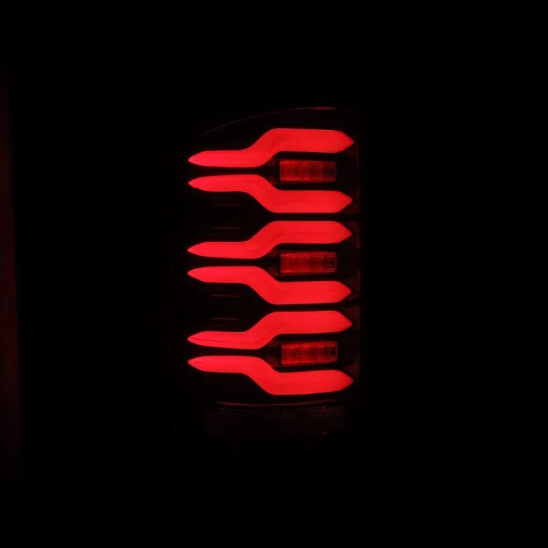 AlphaRex 14-18 GMC Sierra 1500/2500HD/3500HD LUXX-Series LED Tail Lights Blk/Red w/Actv Lgt Seq. Sig - Image 5