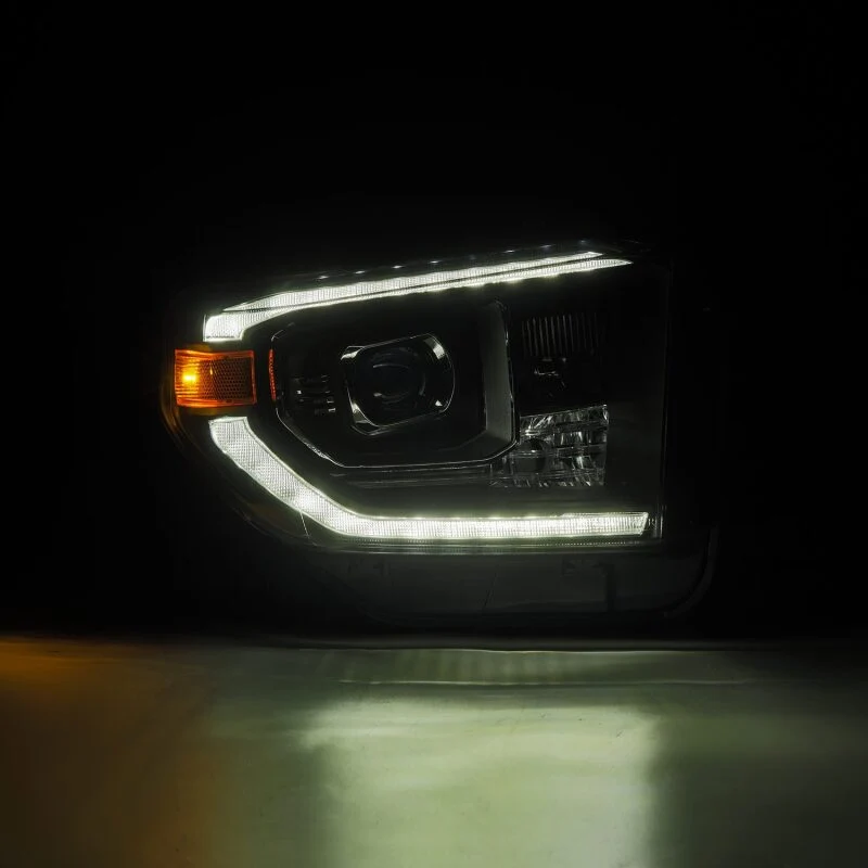AlphaRex 14-21 Toyota Tundra LUXX-Series LED Proj Headlights Blk w/Actv Light & Seq. Sig + DRL - Image 3
